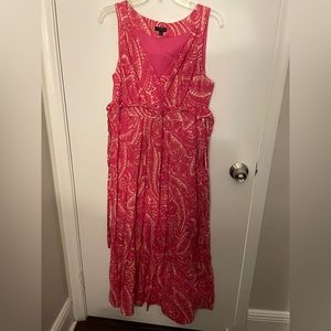 Talbots pink maxi dress
